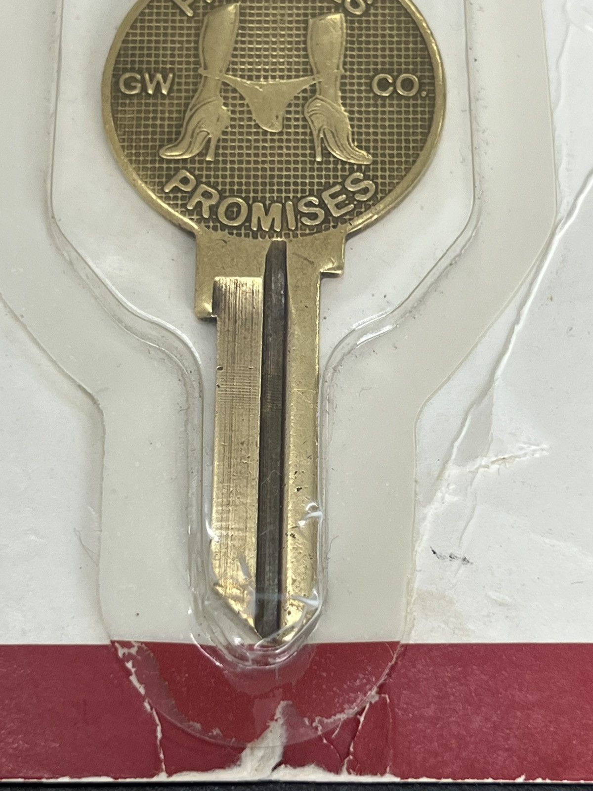 Good Worth & Co. Rare Vintage Brass “PROMISES” Key Pendant Good Worth & Co Size ONE SIZE - 5 Thumbnail