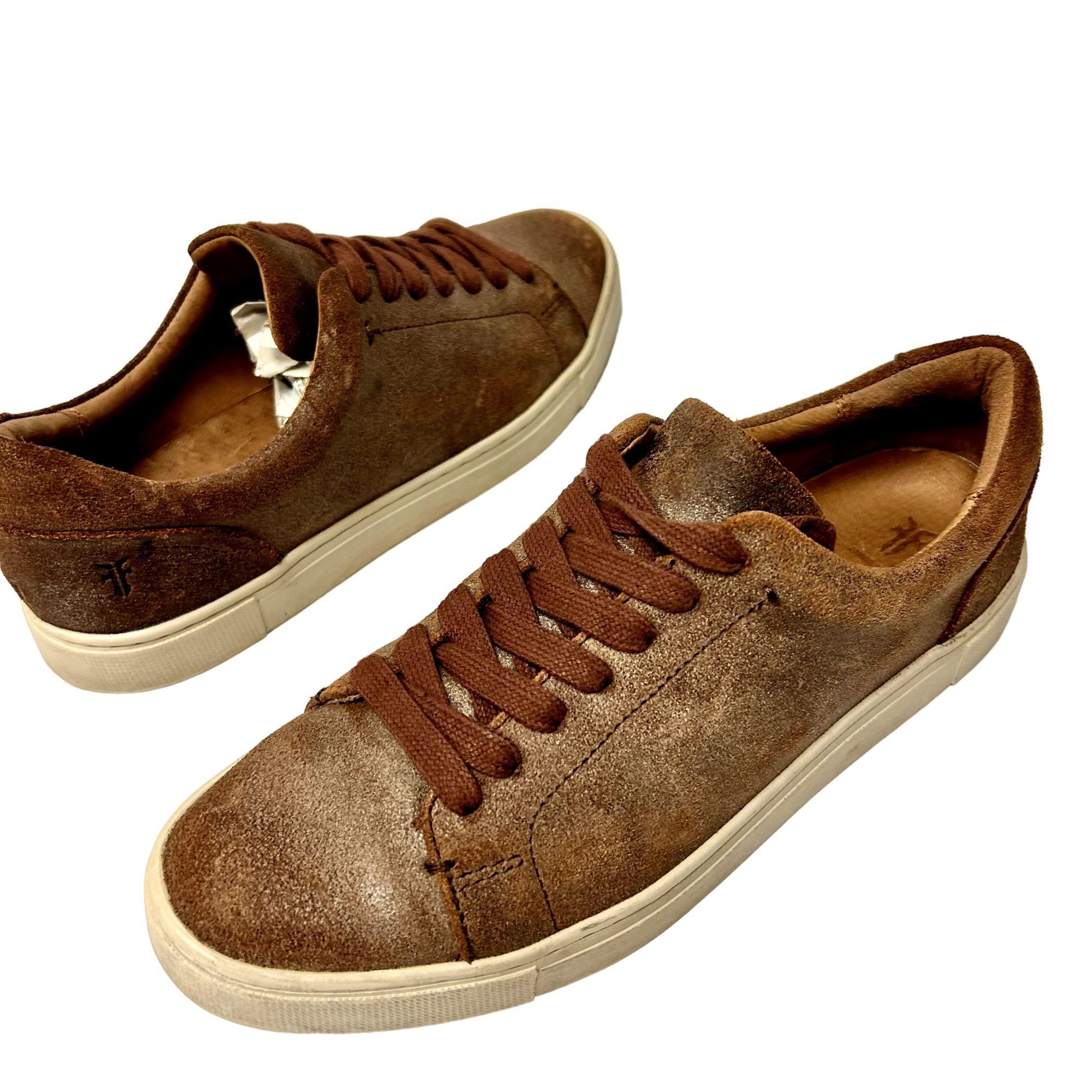 Frye leather tennis shoes clearance