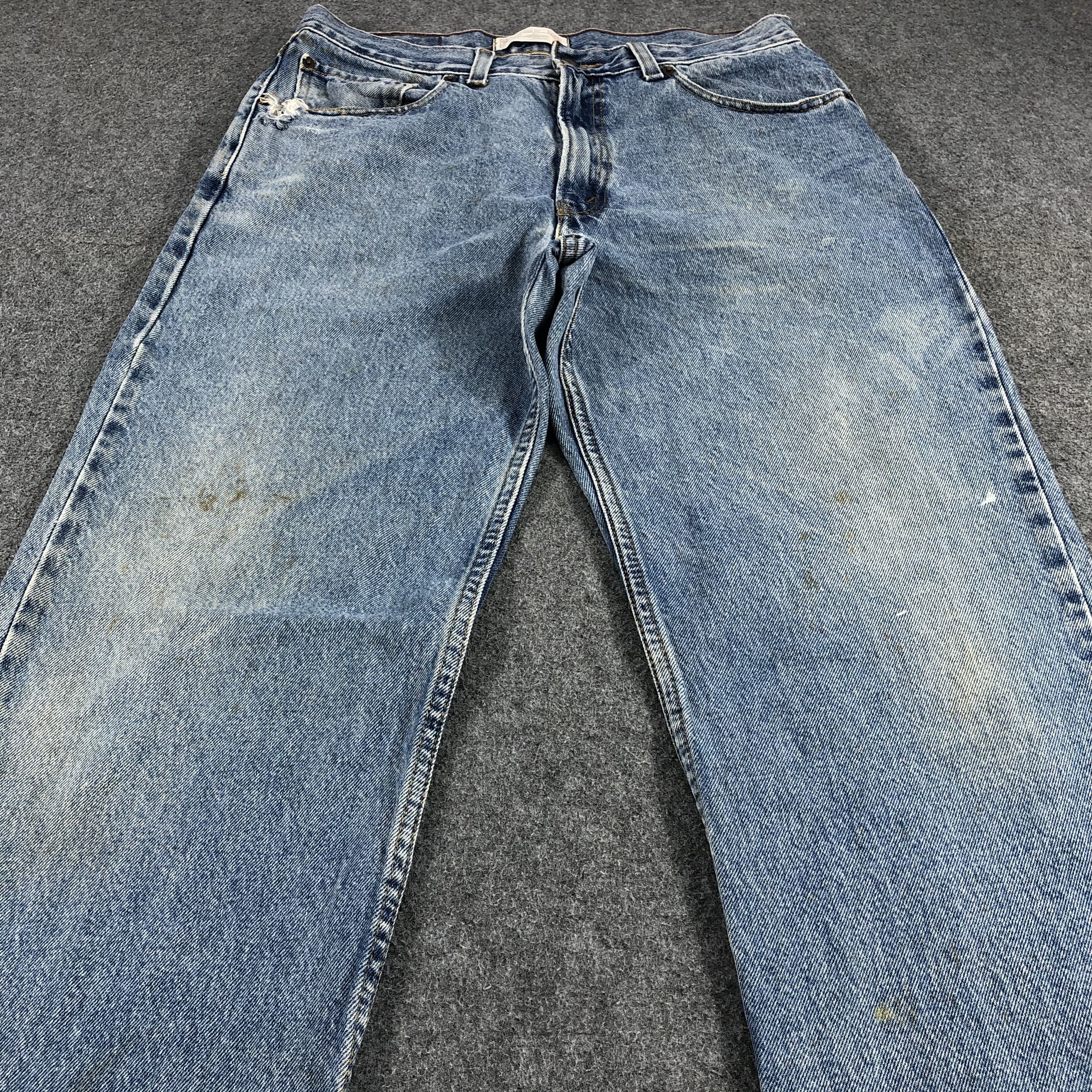 Levi's Vintage Levis Jeans Faded Blue Distressed Denim KJ428 Size US 33 - 3 Thumbnail
