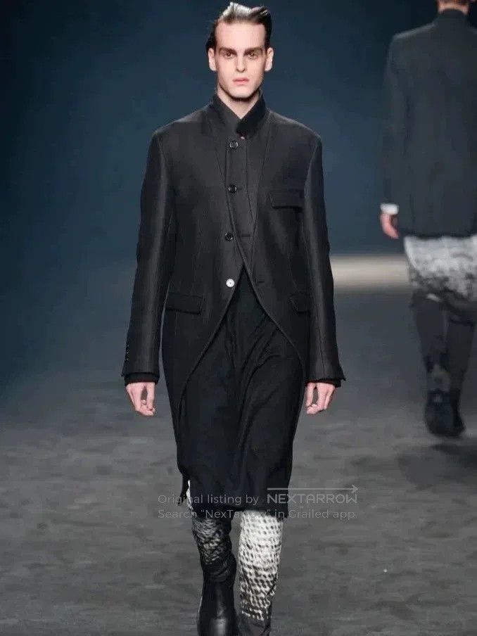 Ann Demeulemeester Ann Demeulemeester Men's Wool Blend Coat. Size US L / EU 52-54 / 3 - 9 Thumbnail