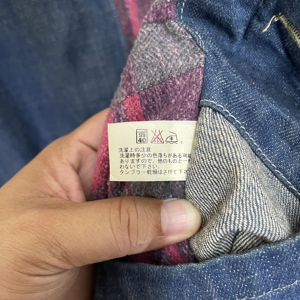 Blue Blue Japan × Indigo × Vintage Vintage 90s Blue Blue Japan Crazy Indigo Long Denim Jacket Size US L / EU 52-54 / 3 - 15 Thumbnail