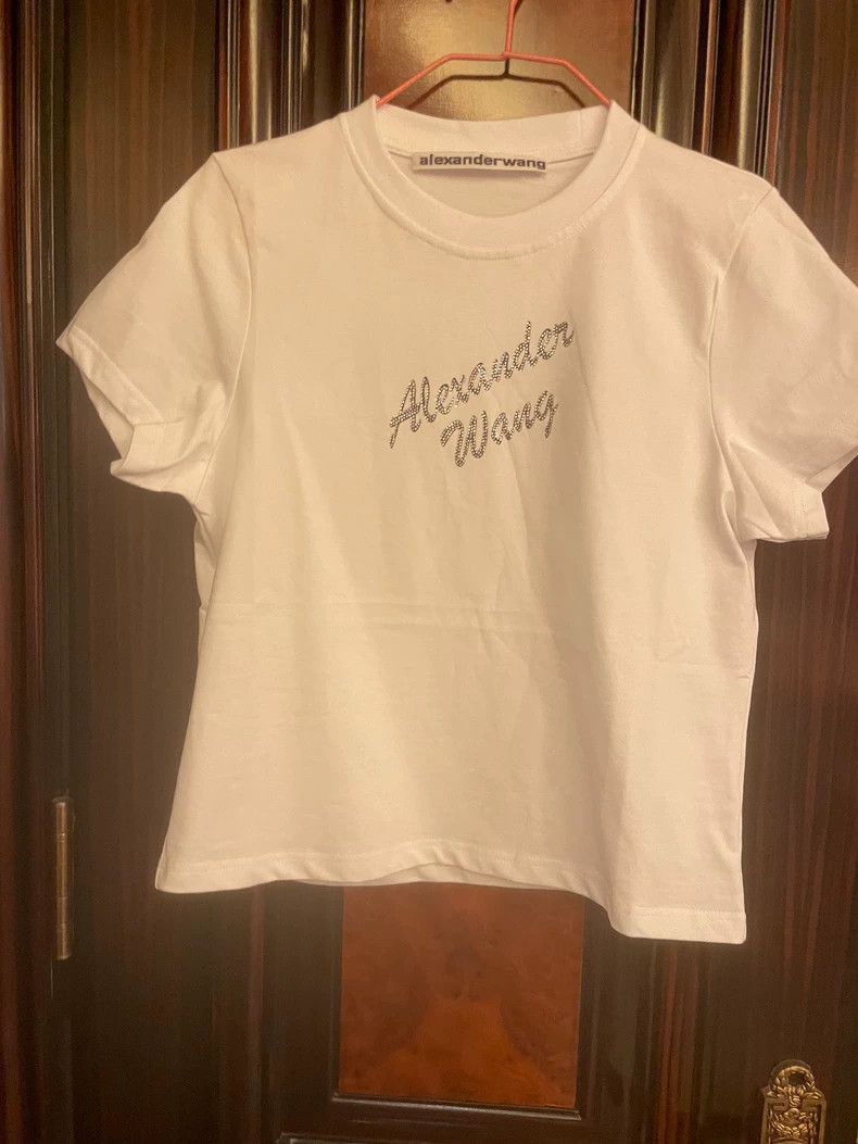 Alexander Wang Alexander Wang White Cotton T-Shirt- Size S / US 4 / IT 40 - 1 Thumbnail