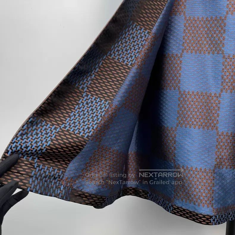 Louis Vuitton Louis Vuitton Fei Dong Xiu Blue Checkerboard Logo Long Sle Size US XL / EU 56 / 4 - 4 Thumbnail