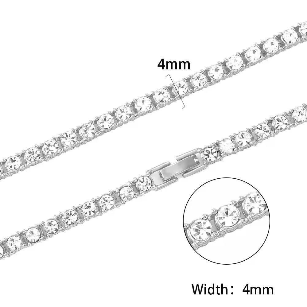 Jewelry 4MM Tennis Chain Necklace Size ONE SIZE - 4 Thumbnail