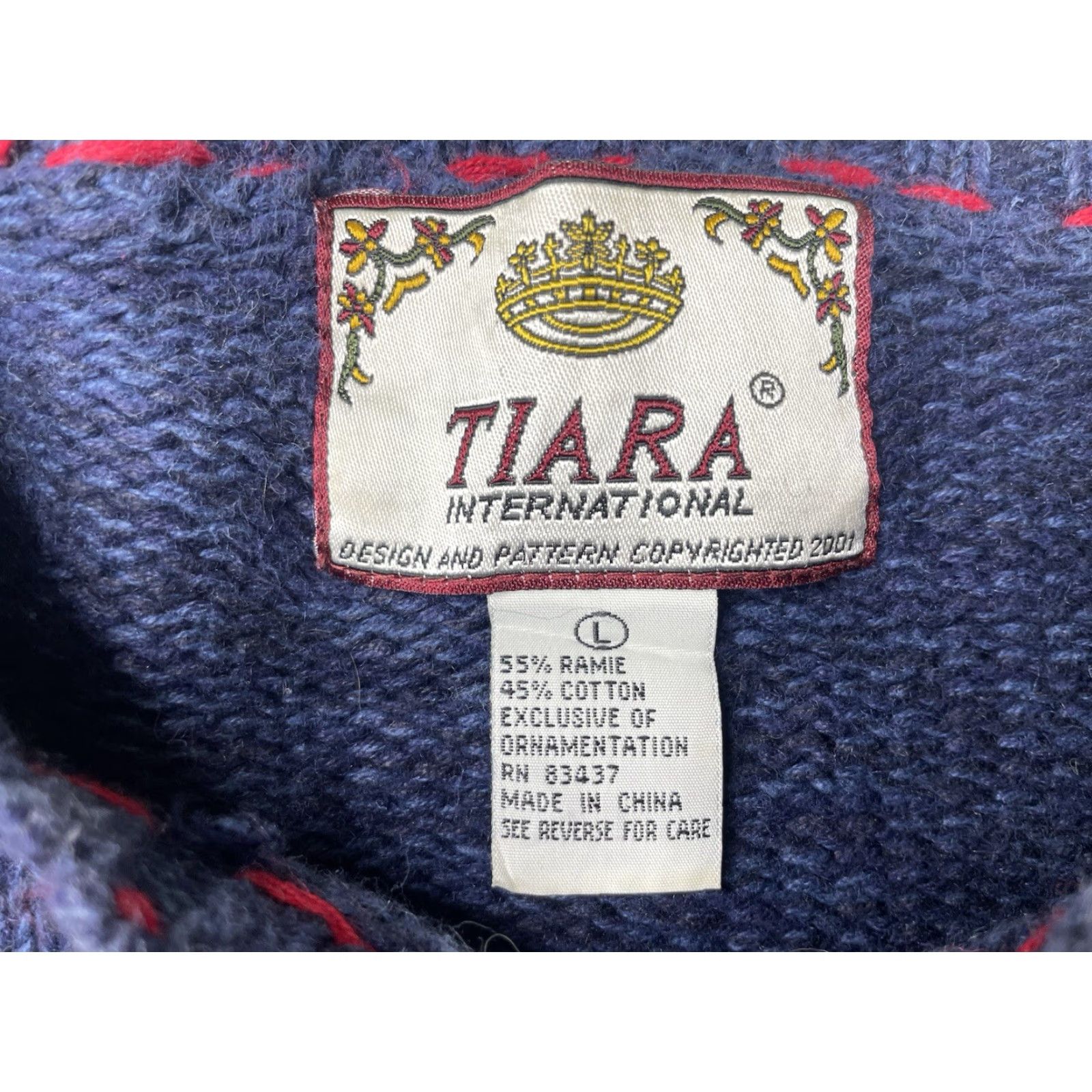 Vintage VINTAGE Tiara International Snowman Christmas Knit Sweater Womens Large L Blue Pullover Christmas Knit Sweater Men? Womens Size L / US 10 / IT 46 - 4 Thumbnail