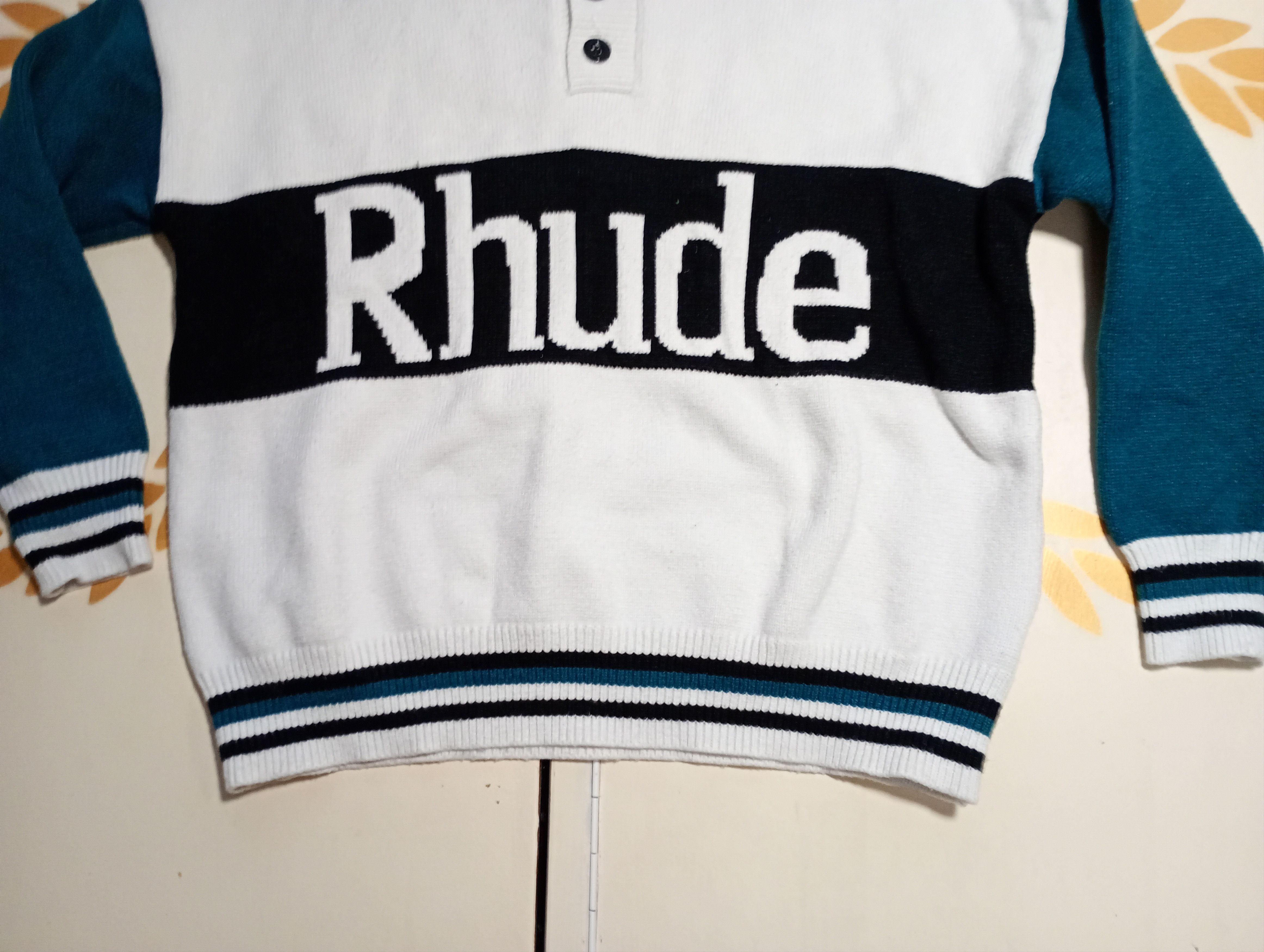 Rhude Rhude Knit Logo Rugby Sweater Size US M / EU 48-50 / 2 - 2 Thumbnail