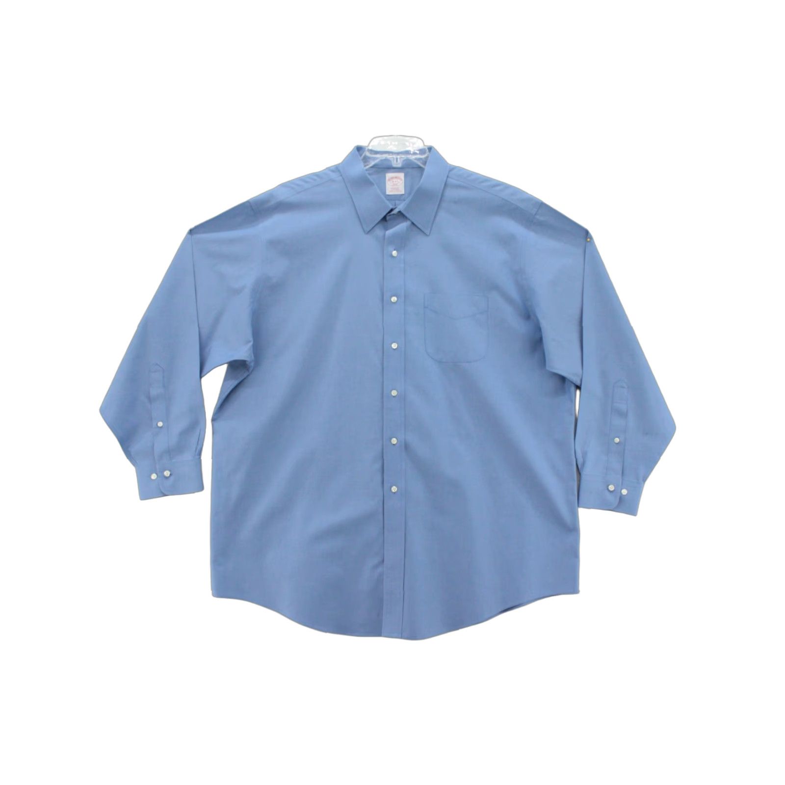 Brooks Brothers Brooks Brothers Dress Shirt Mens 18 4/5 Blue Non-Iron Cotton Preppy Stylish Shirt Size 46R - 1 Thumbnail