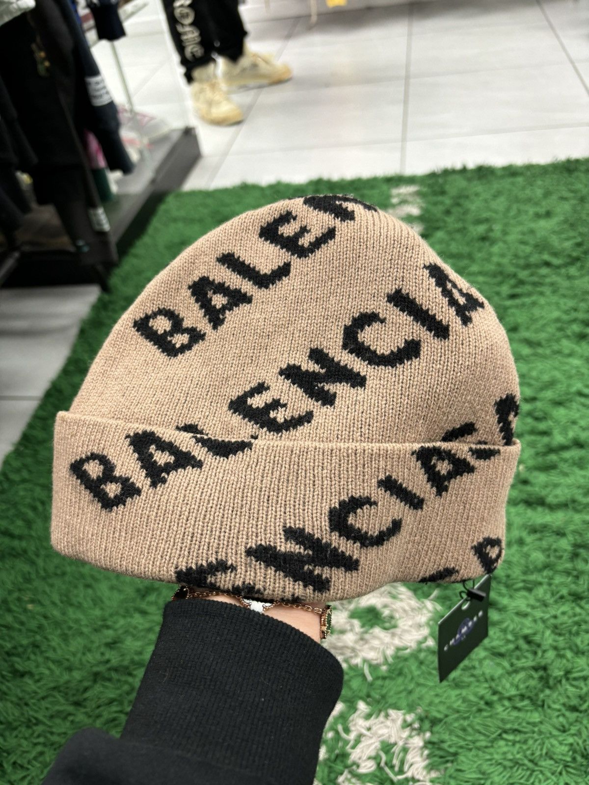 Pre-owned Balenciaga Beanie In Tan