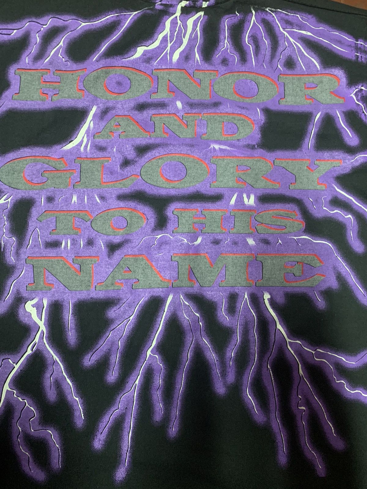 Fruit Of The Loom × Vintage Jesus thunder tee Size US XL / EU 56 / 4 - 5 Thumbnail