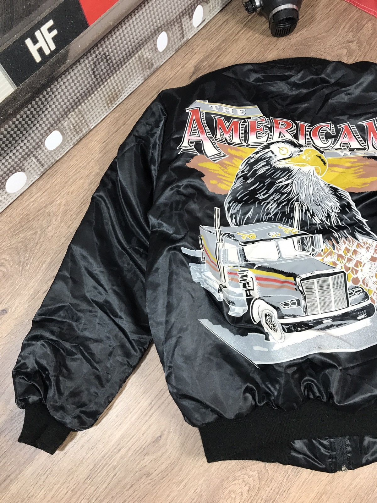 Vintage Vintage Bomber Jacket The American Truck and Eagle Size US XL / EU 56 / 4 - 7 Thumbnail