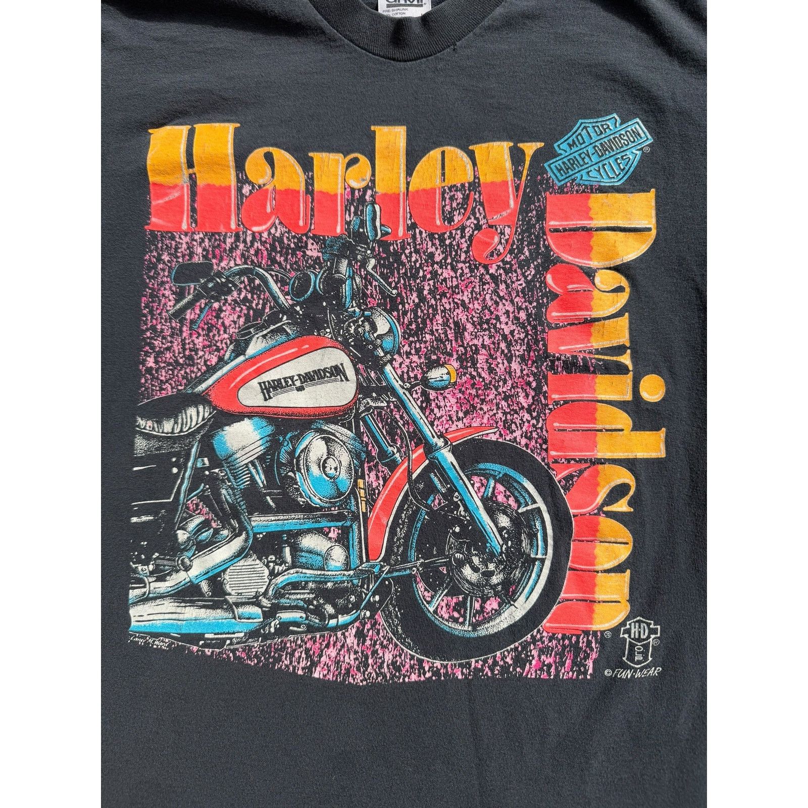Harley Davidson 1994 Faded Harley Davidson Neon Colored Size US M / EU 48-50 / 2 - 3 Thumbnail