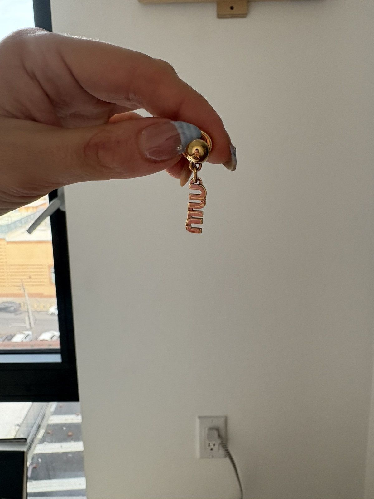 Miu Miu Miu miu dangling logo earrings Size ONE SIZE - 7 Thumbnail