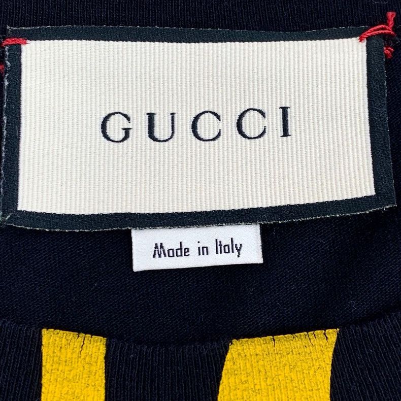 Gucci Gucci Black logo letter print cotton round-neck short-slee Size US XS / EU 42 / 0 - 6 Thumbnail
