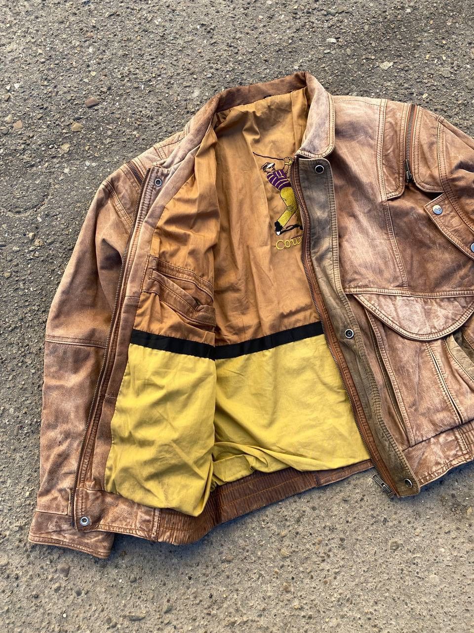 Other Avant Garde Leather Junya Watanabe style brown faded jacket Size US XL / EU 56 / 4 - 8 Thumbnail