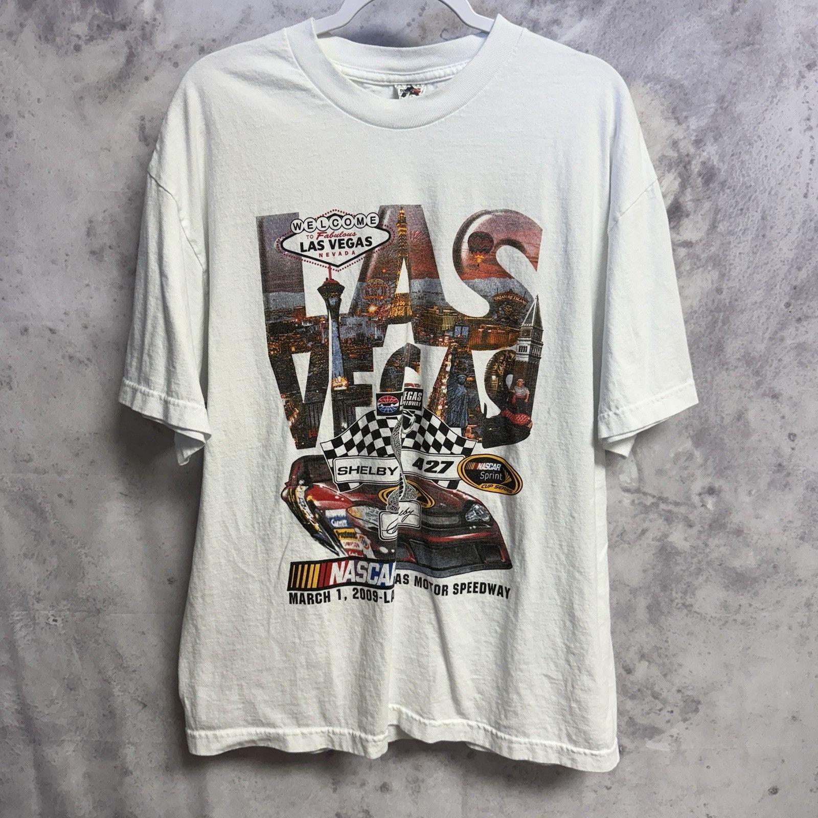 NASCAR Nascar Las Vegas Motor Speedway Racing T Shirt Mens XL Size US XL / EU 56 / 4 - 1 Thumbnail