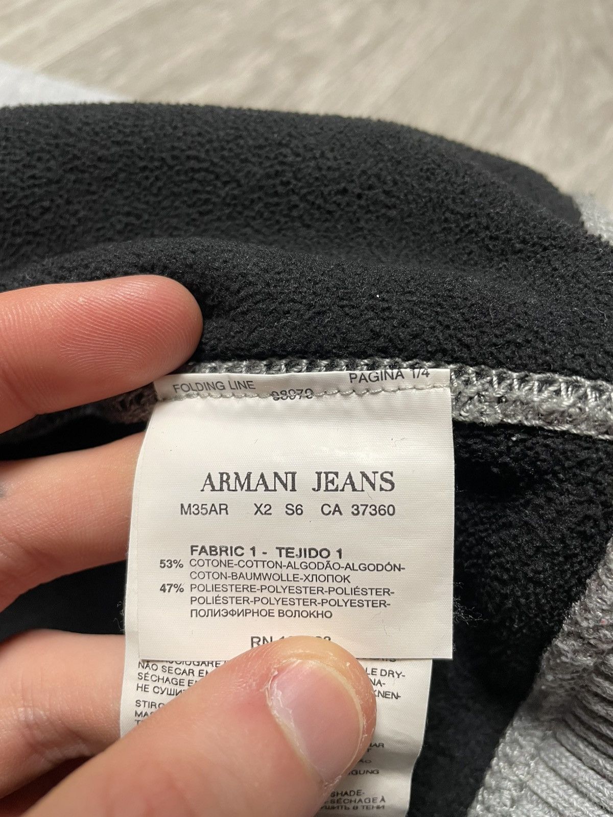 Armani ARMANI JEANS FULL ZIP UP SWEATSHIRT WITH AJ LOGO IN GREY Size US S / EU 44-46 / 1 - 15 Thumbnail
