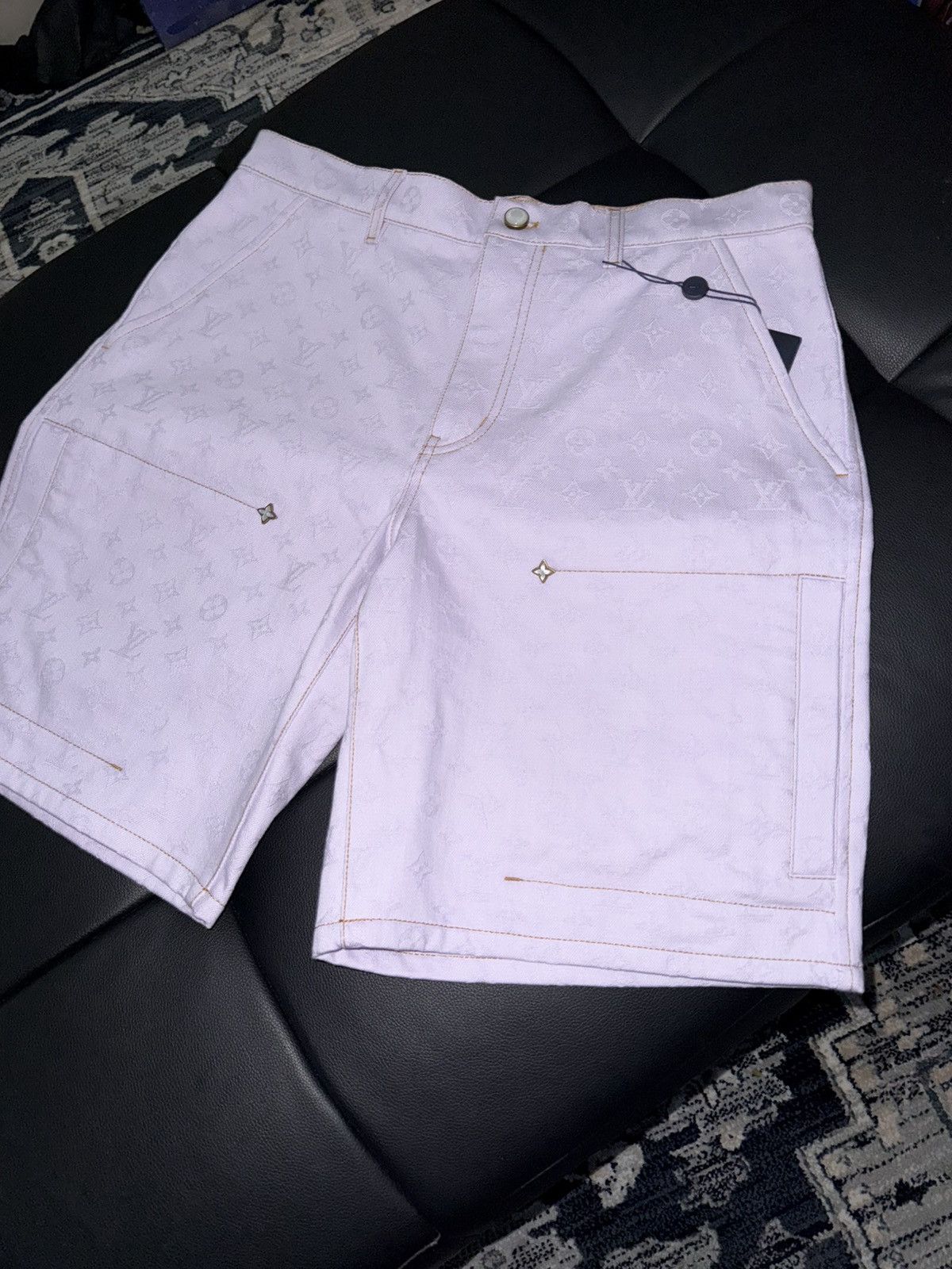 Louis Vuitton Monogram denim workwear shorts Size US 32 / EU 48 - 2 Thumbnail