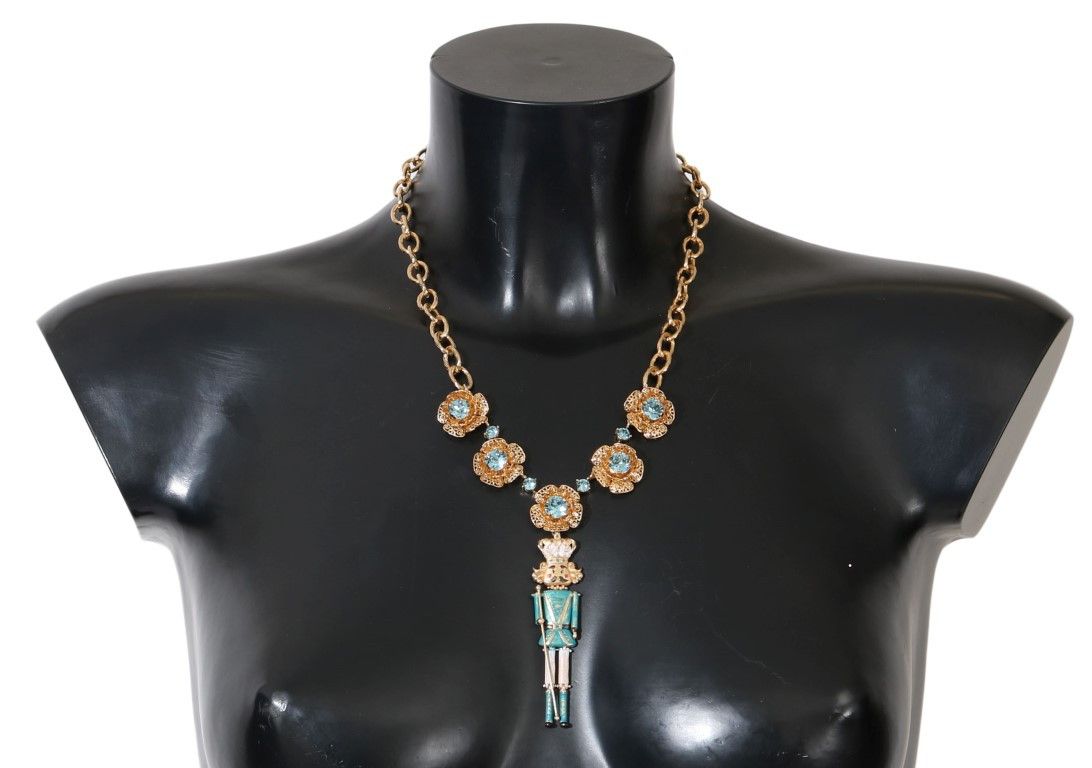 Dolce & Gabbana Elegant Gold Crystal Statement Women's Necklace Size ONE SIZE - 1 Thumbnail