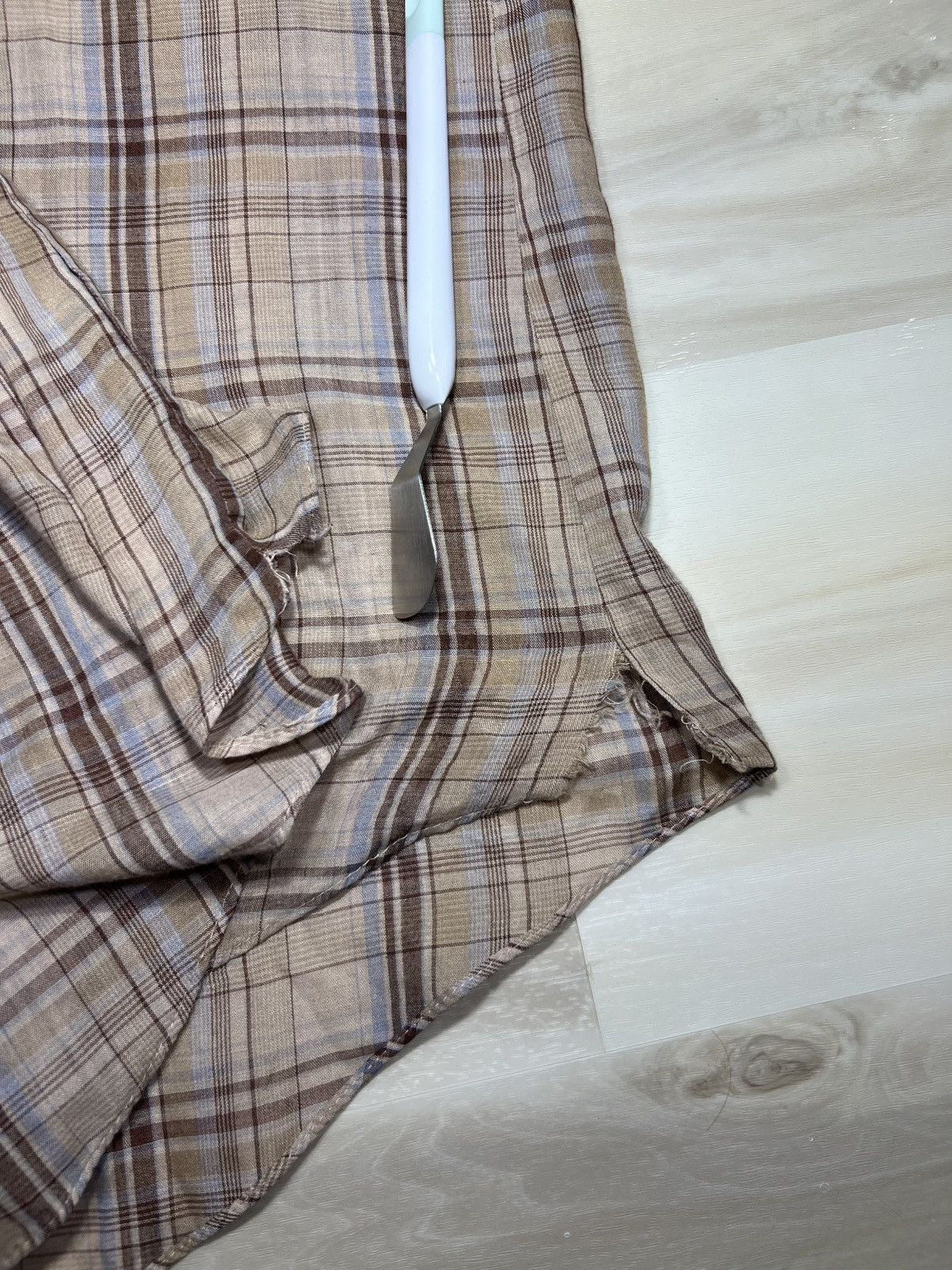 Other Silver Spur S/S Western Pearl Snap Shirt Sz 17 Tan & Blue Size US L / EU 52-54 / 3 - 9 Thumbnail