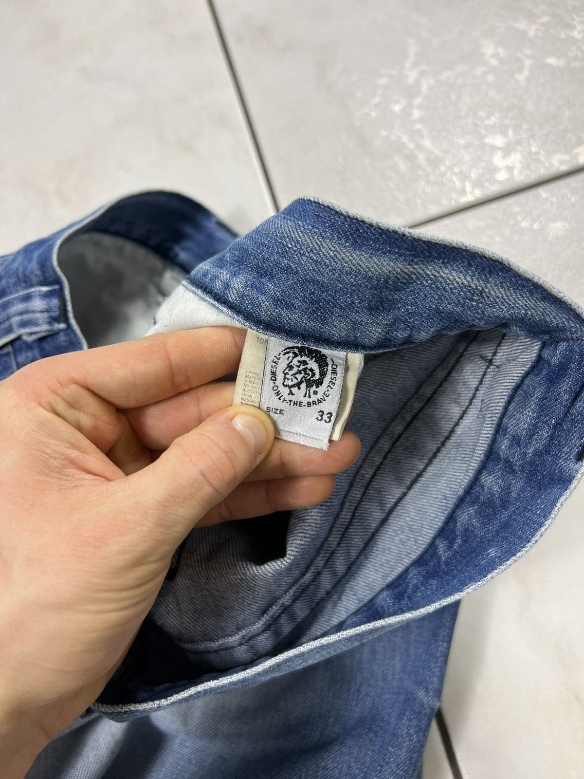 Diesel Vintage Diesel Rivec y2k distressed denim washed jeans pants Size US 33 - 17 Thumbnail