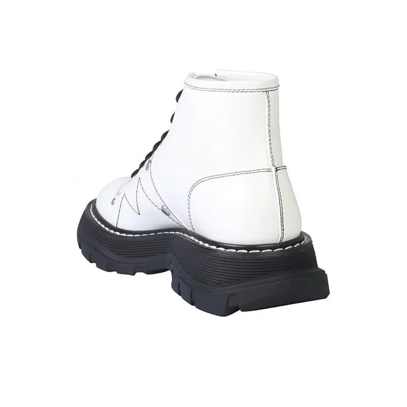 Alexander McQueen o1y0225 Ankle Boots in White Size US 11 / IT 41 - 3 Thumbnail