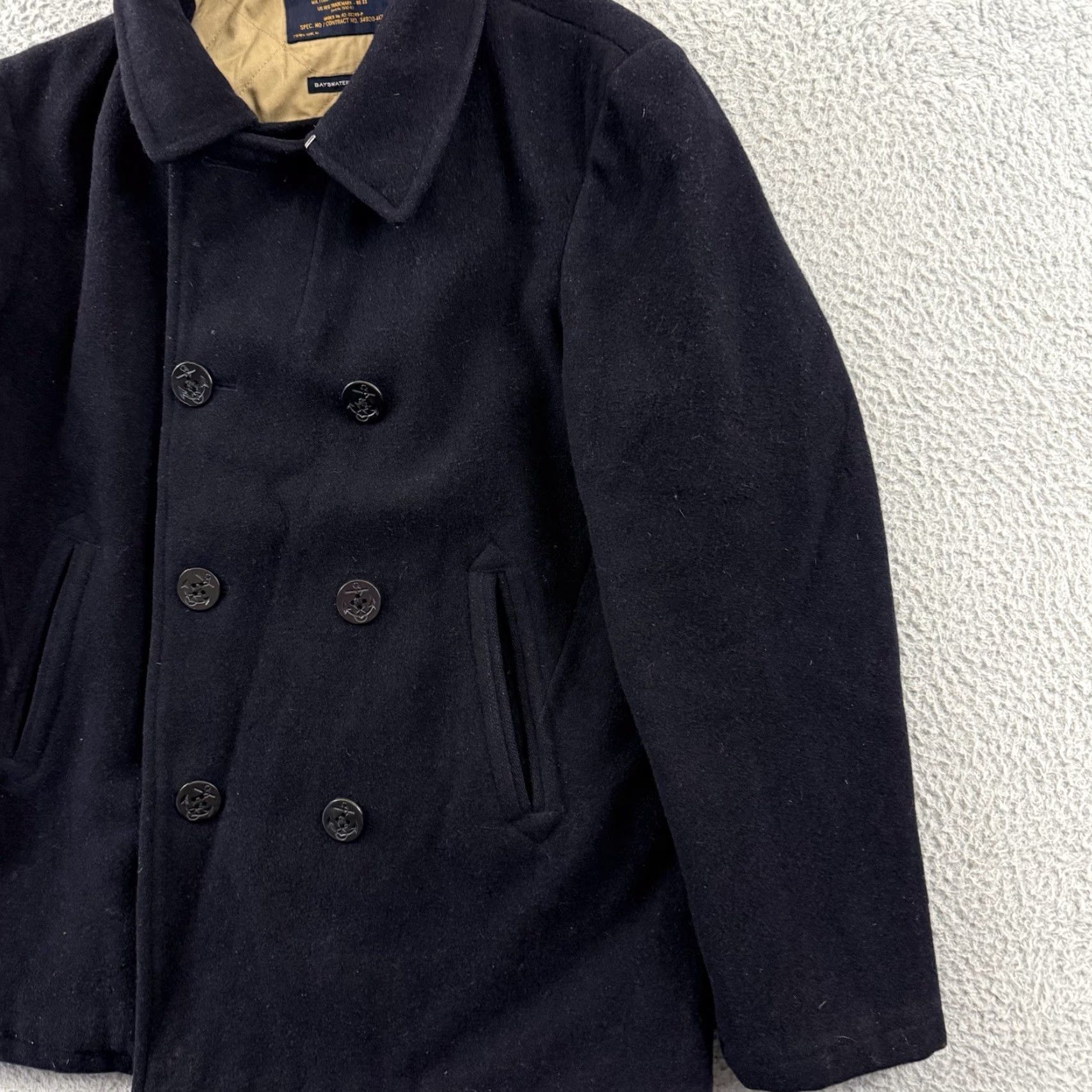 J.Crew J.Crew Bayswater Peacoat Mens Large Stadium Cloth Wool Thinsulate Military Coat Jacket/Coat Size US L / EU 52-54 / 3 - 5 Thumbnail