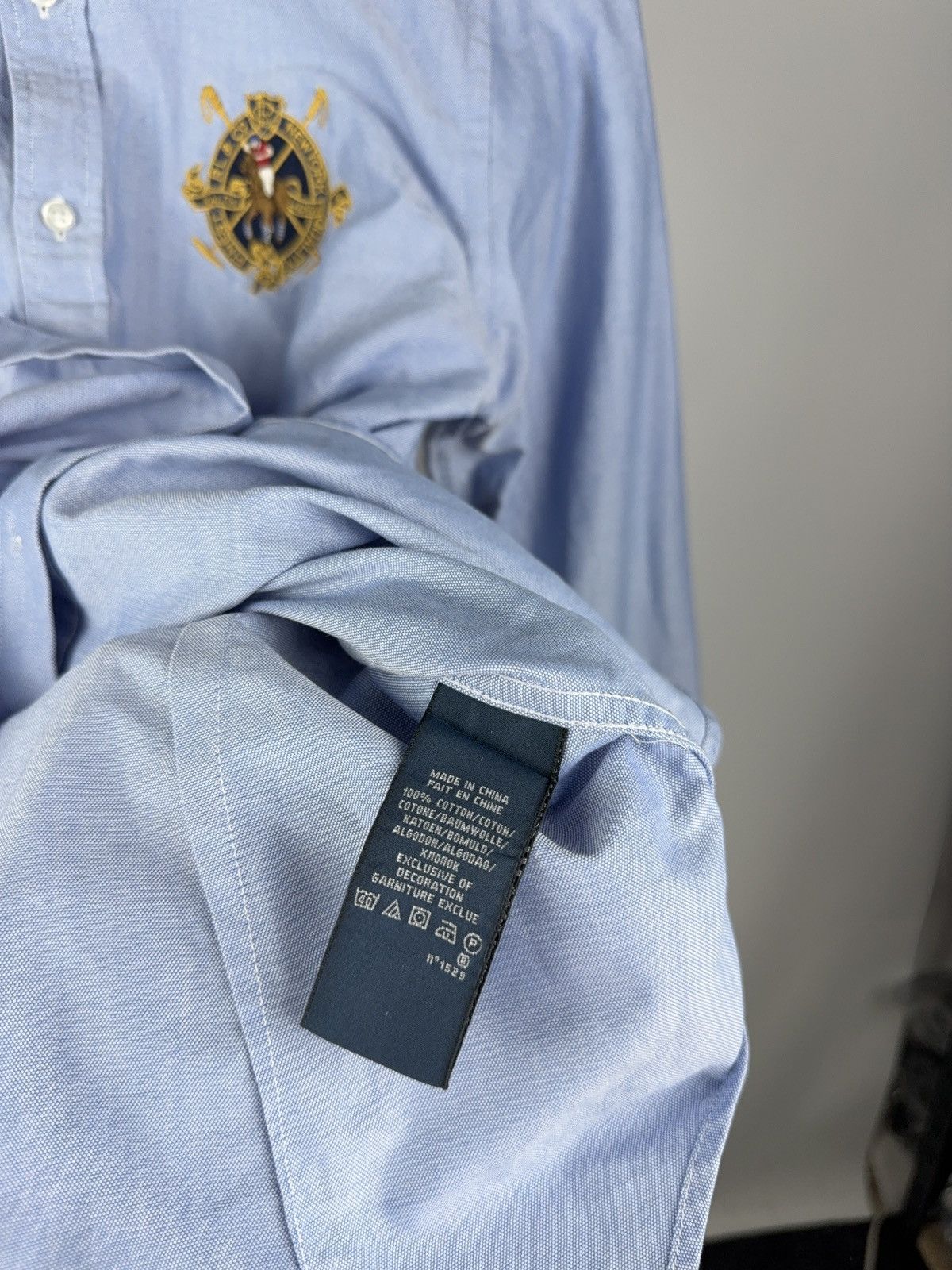 Polo Ralph Lauren Ralph Lauren Crest Oxford Shirt Blue Button-Down Size 8 Size M / US 6-8 / IT 42-44 - 6 Thumbnail