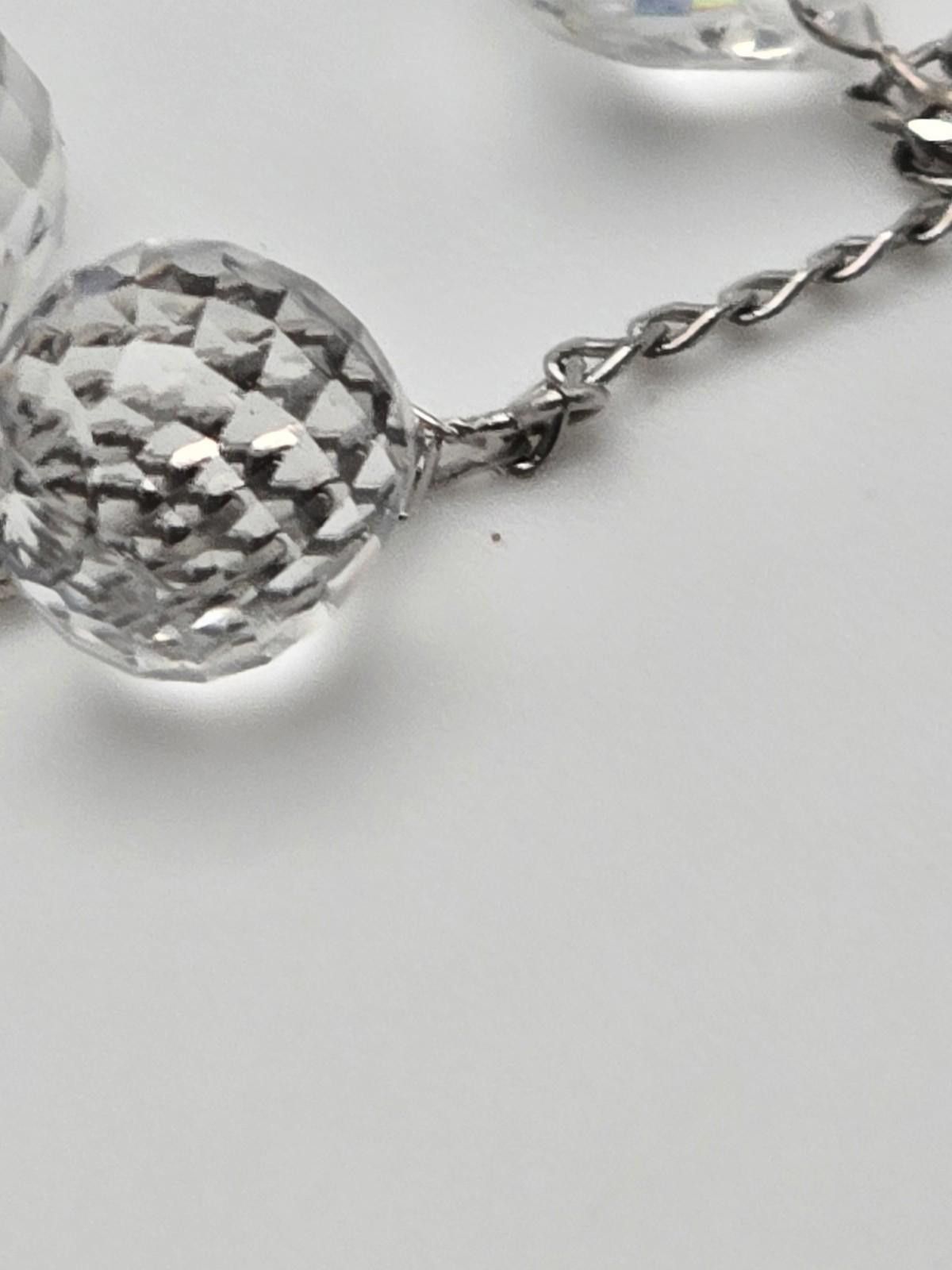 The Unbranded Brand 10K White Gold Necklace 56 ct Natural White Topaz Briolettes Size ONE SIZE - 4 Thumbnail