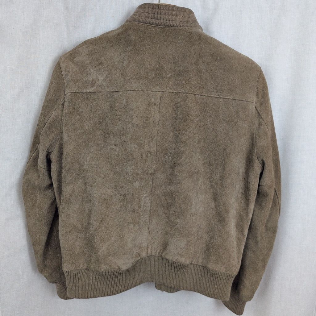 Vintage Vintage Heavy Suede Bomber Varsity Style Jacket Size US L / EU 52-54 / 3 - 4 Thumbnail
