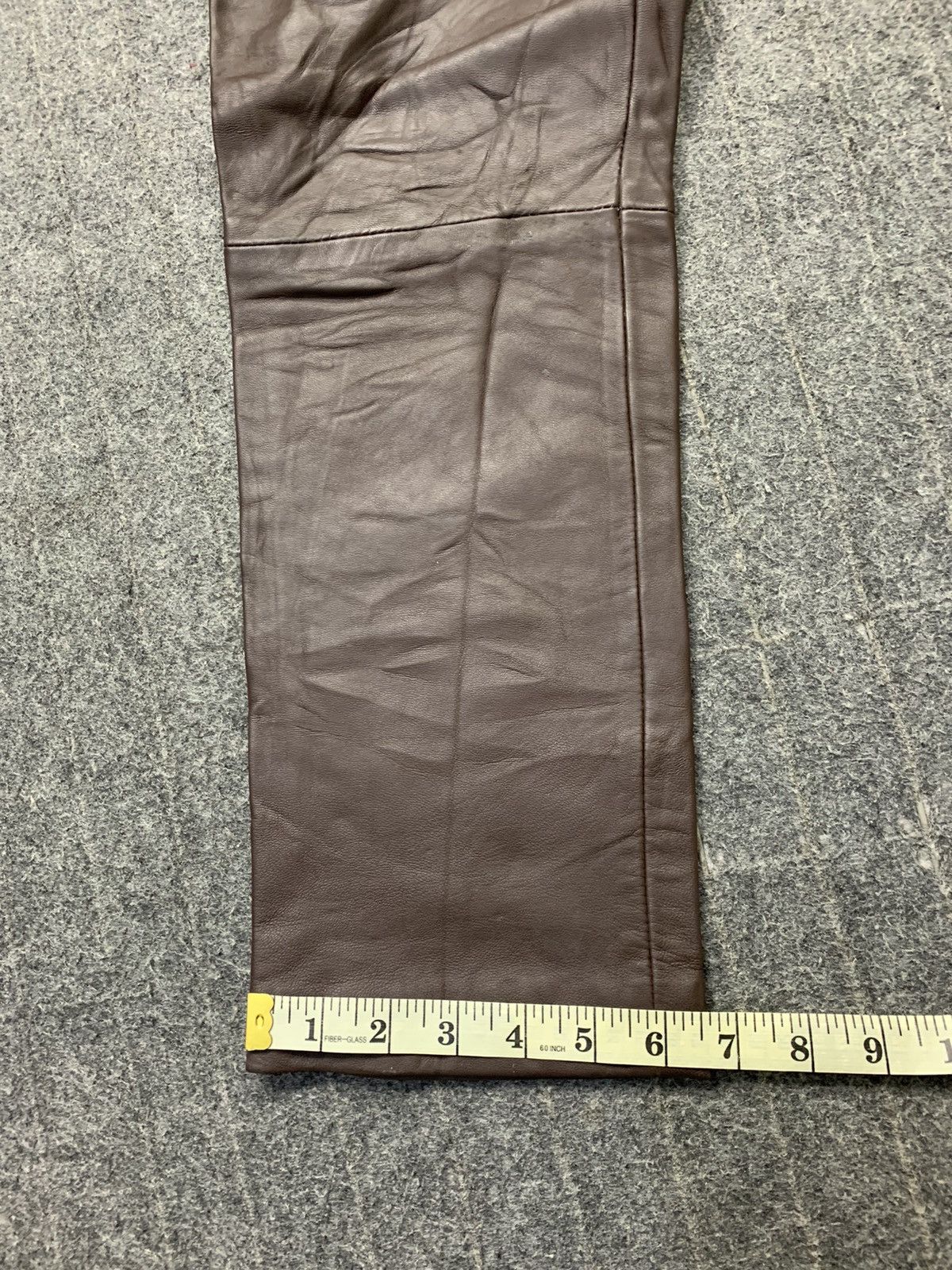 Leather Recverdo World Leather Pant Double Knee Stretchable Waist Size 26" / US 2 / IT 38 - 14 Thumbnail