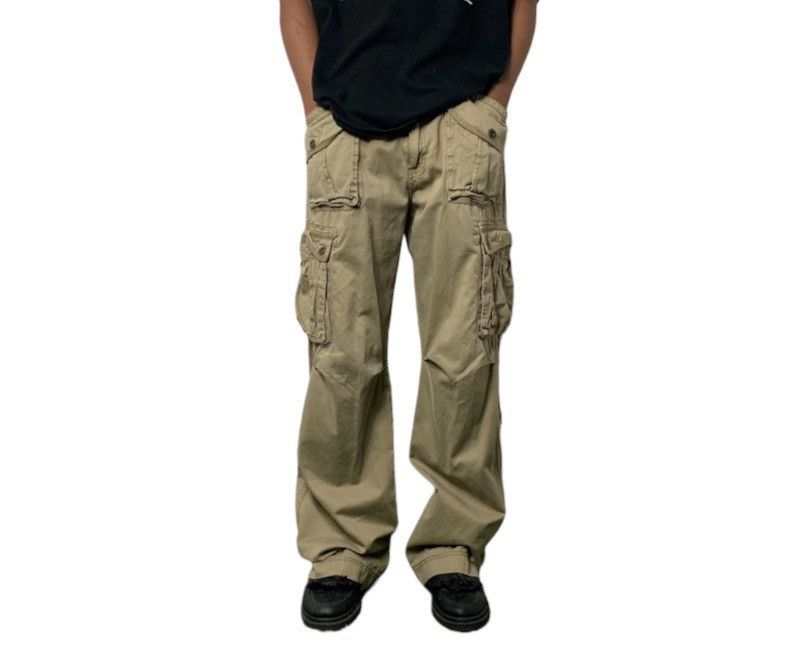 Rare design japanese multipocket cargo bondage pants