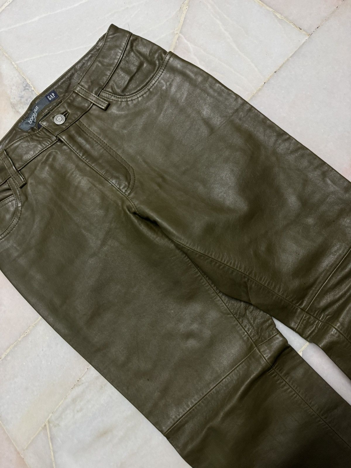 Gap 💥VINTAGE 2000s GAP BOOTCUT LEATHER KANYE WEST Size US 26 / EU 42 - 4 Thumbnail