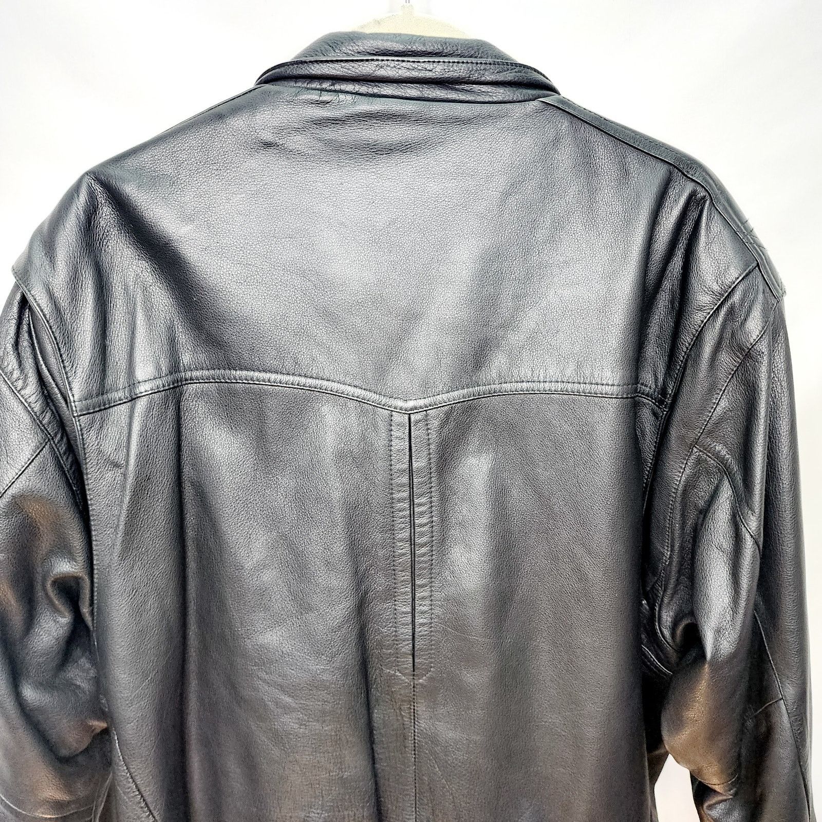 Reed Vintage Reed Men's Bomber Black Leather Jacket 90's Size US M / EU 48-50 / 2 - 15 Thumbnail