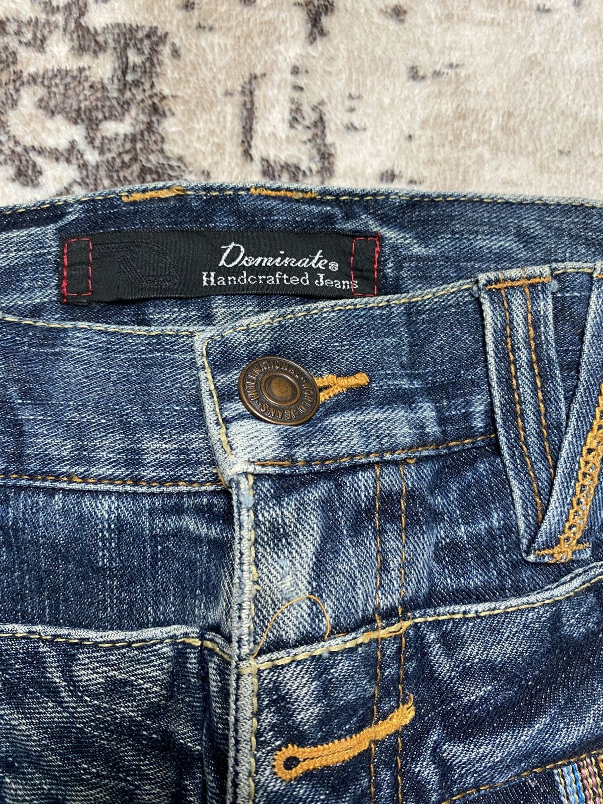 If Six Was Nine 💥Rare Double Waist Handcraft Jeans💥 Size US 31 - 12 Thumbnail