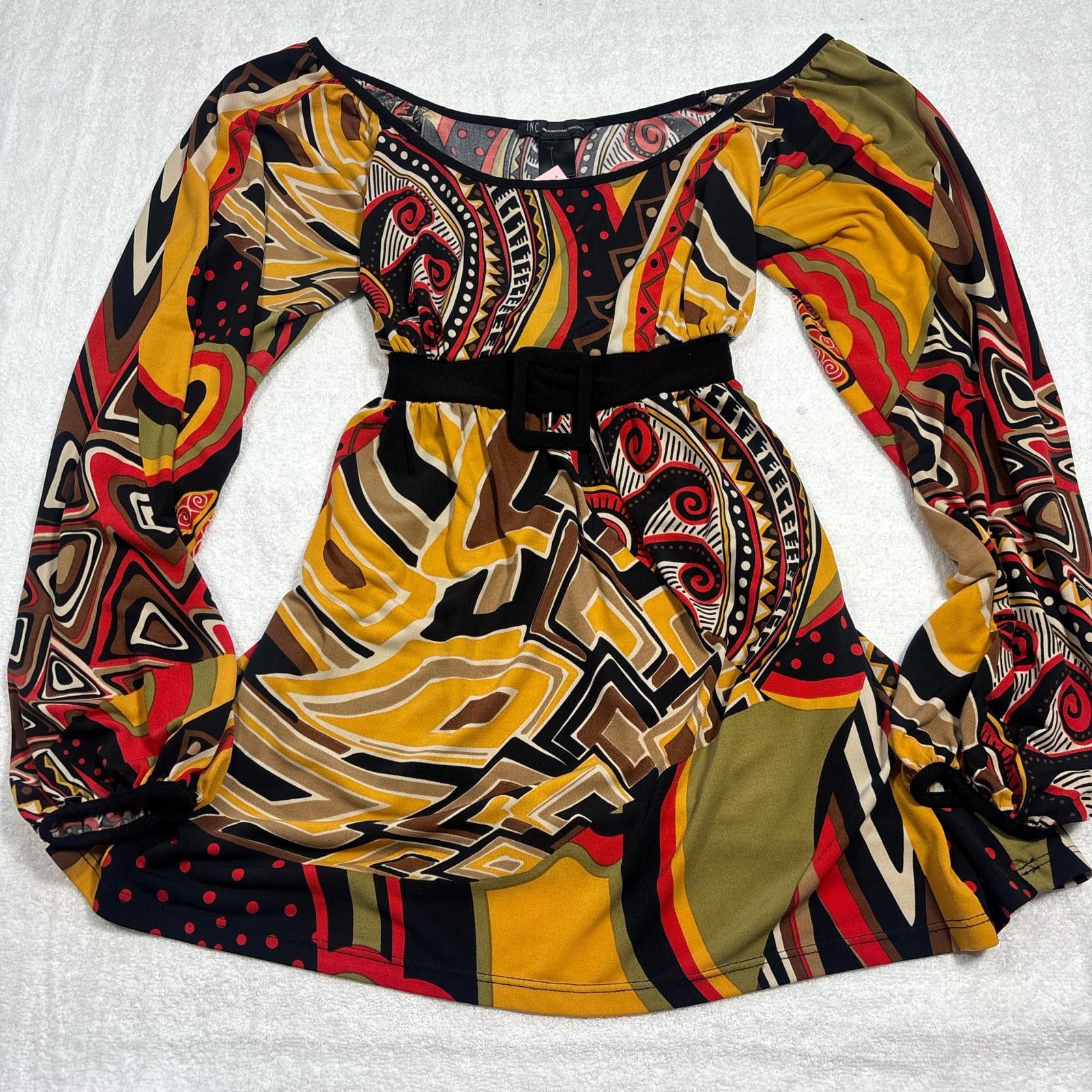 Other y2k tie back bright colored flowy blouse Size ONE SIZE - 1 Thumbnail