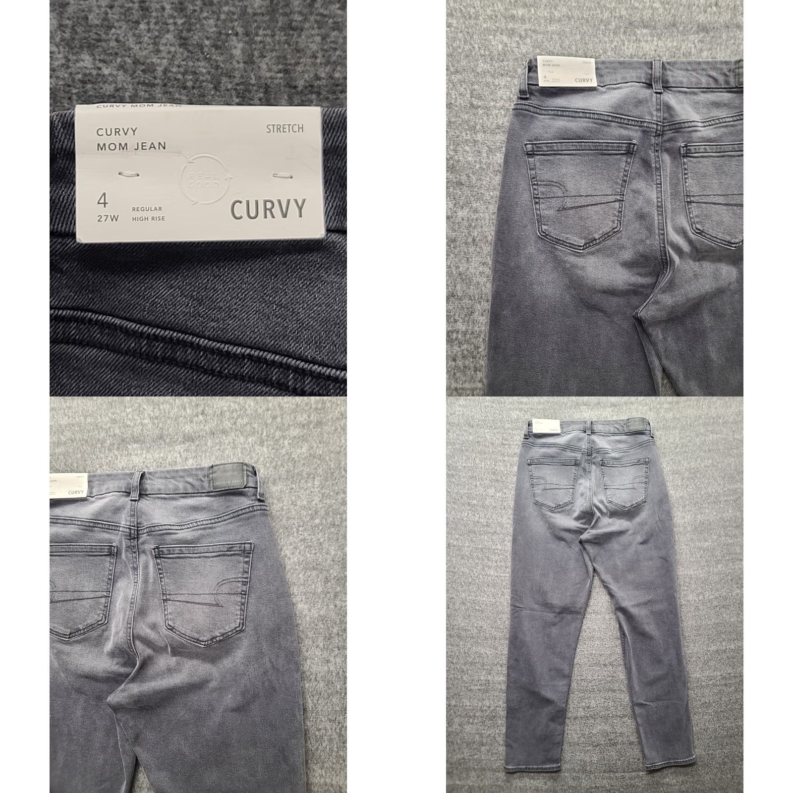 American Eagle Outfitters VINTAGE American Eagle Outfitters Jeans Womens 4 Curvy Mom High Rise Distressed Stretch 90s Grunge Black Denim 5-Pocket Women Mens? Size 27" / US 4 / IT 40 - 9 Thumbnail