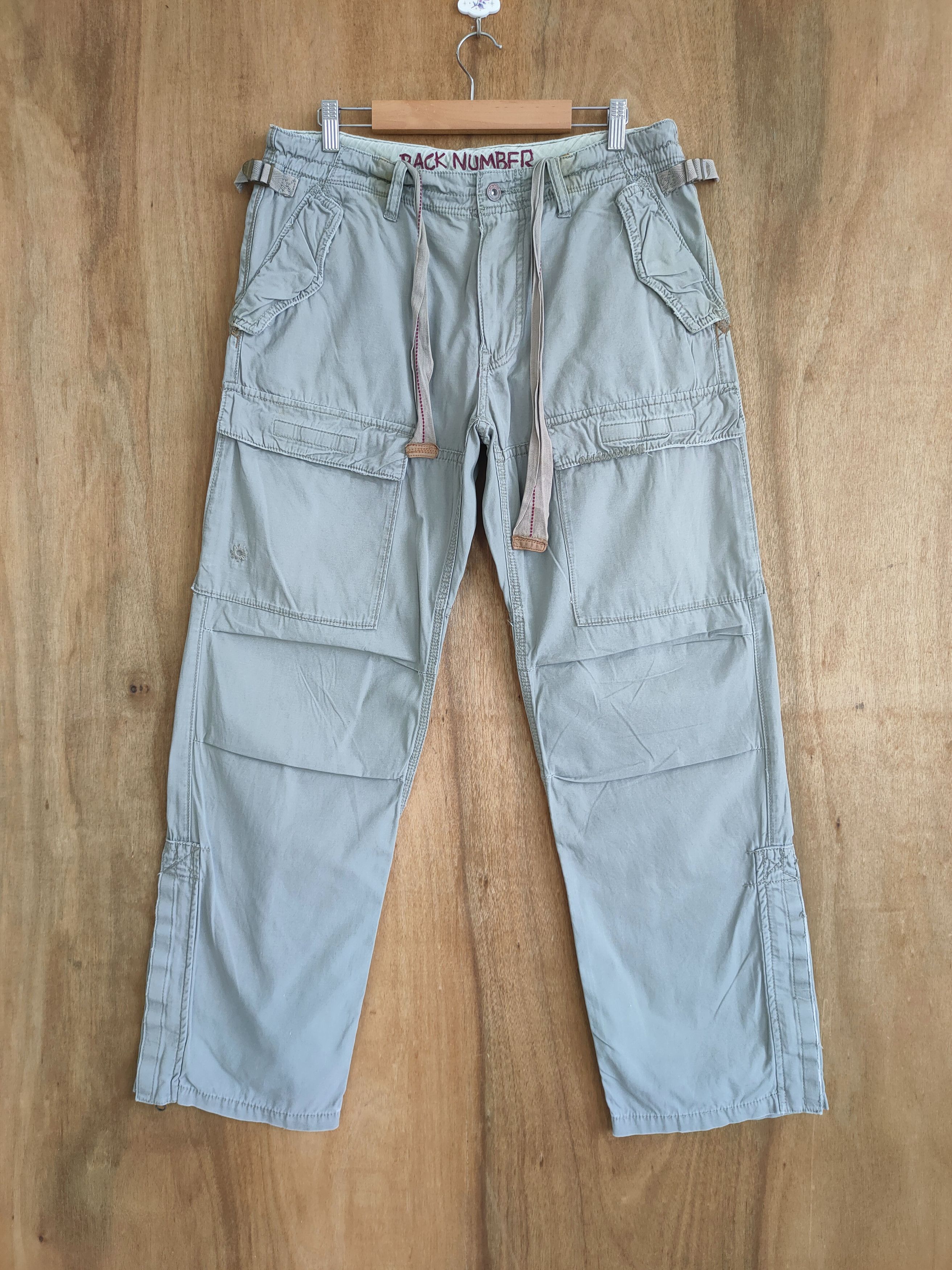 Japanese Brand VINTAGE GREY B NUMBER CARGO PANTS Size US 34 / EU 50 - 6 Thumbnail