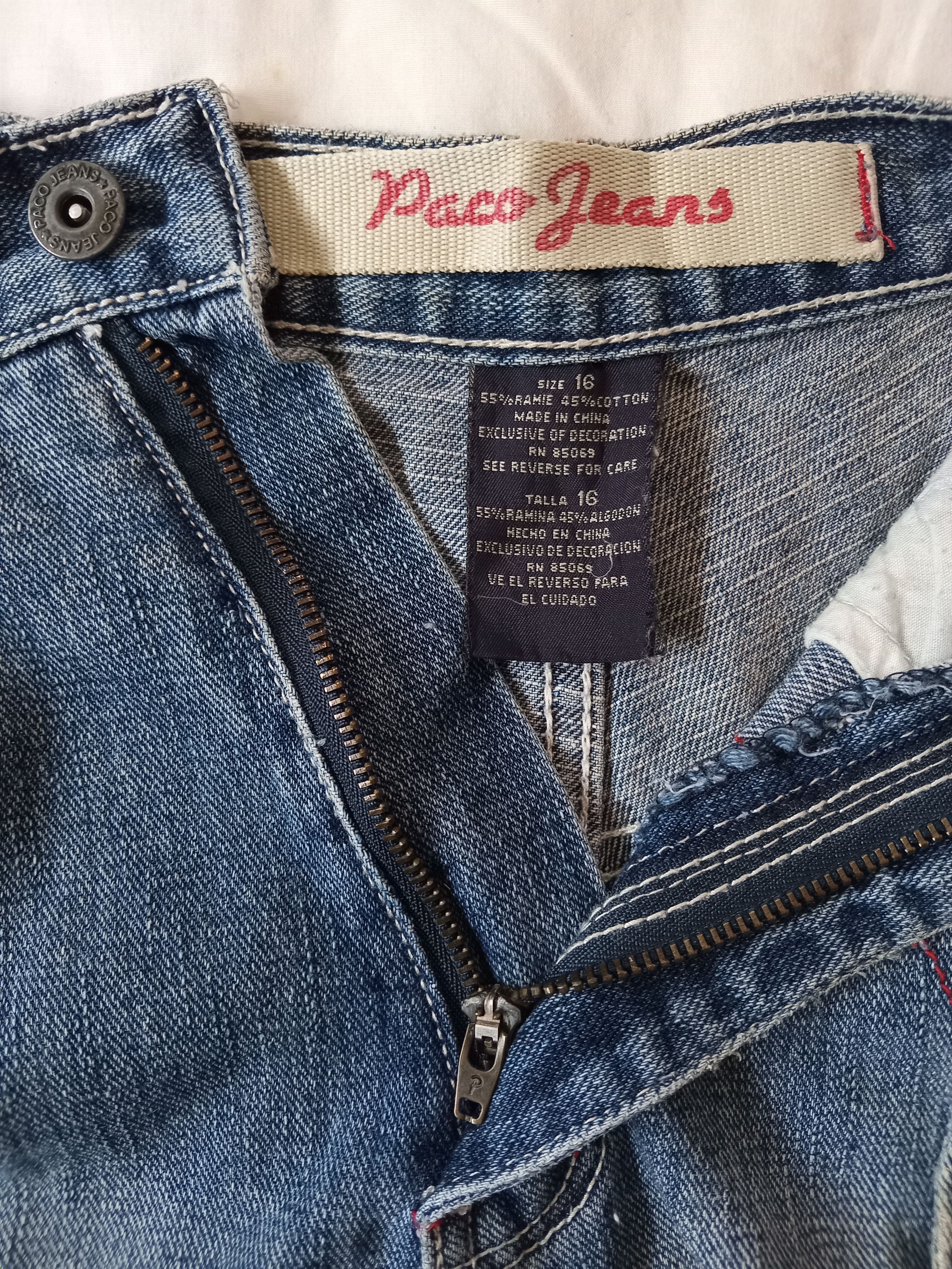 JNCO × Japanese Brand Vintage PACO Distressed Embroidered Baggy Jeans Size US 29 - 5 Thumbnail