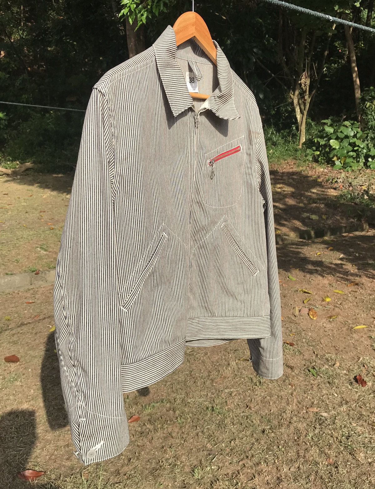 Japanese Brand × Vintage Vintage 50s Masterpiece SCYE Hickory Stripes Denim Jacket Size US M / EU 48-50 / 2 - 2 Thumbnail