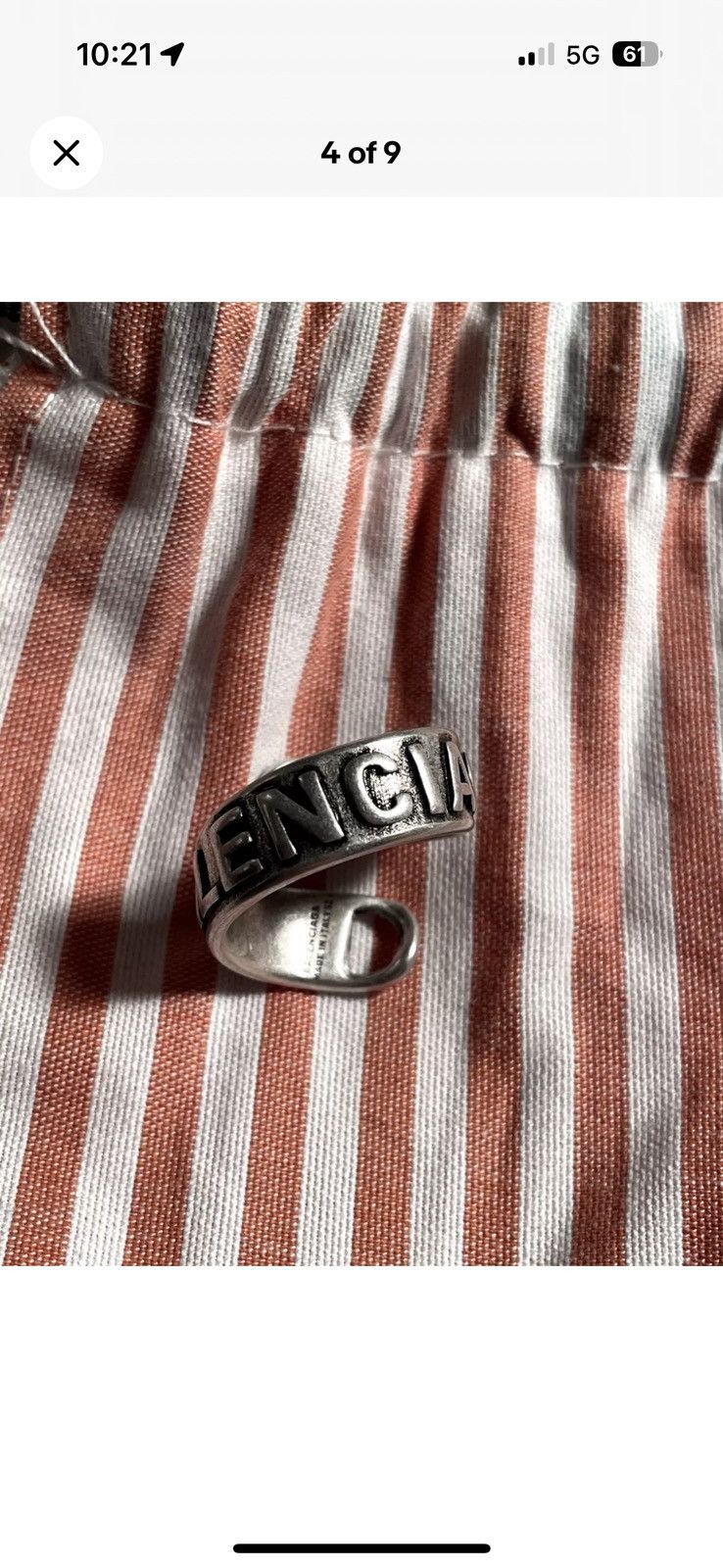 Balenciaga Balenciaga Ring Size 52 Size ONE SIZE - 4 Thumbnail