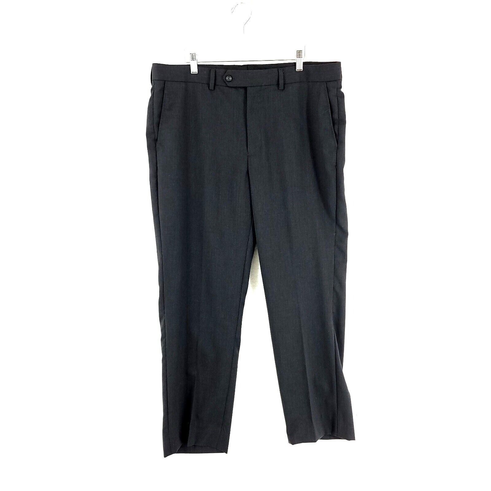 Pronto Uomo Pronto Uomo Wool Gray Flat Front Mid Rise Dress Pants 39/30 Size 38R - 1 Thumbnail