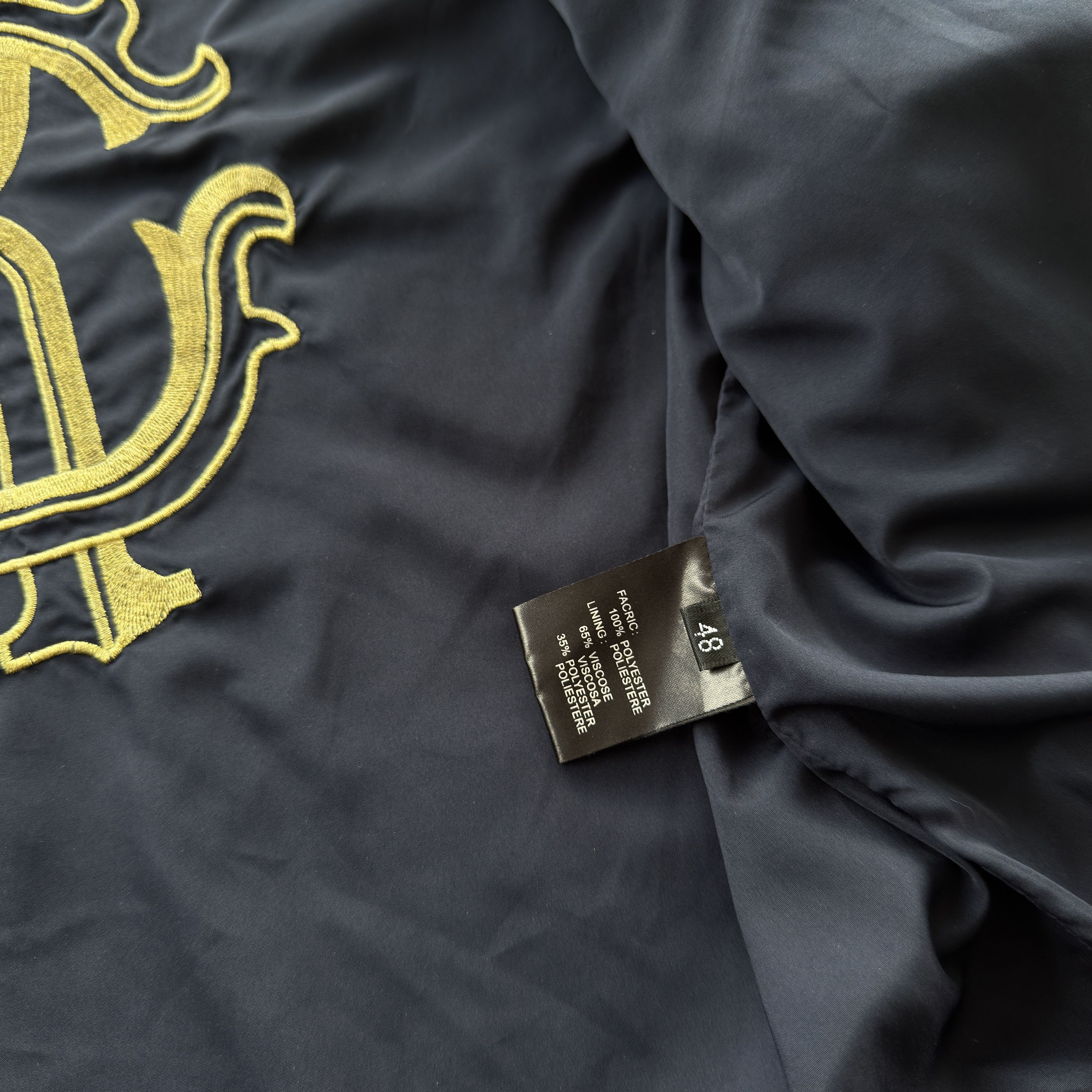Roberto Cavalli Roberto Cavalli Navy Camo Bomber Jacket Gold RC Logo Size 48 Size US M / EU 48-50 / 2 - 6 Thumbnail