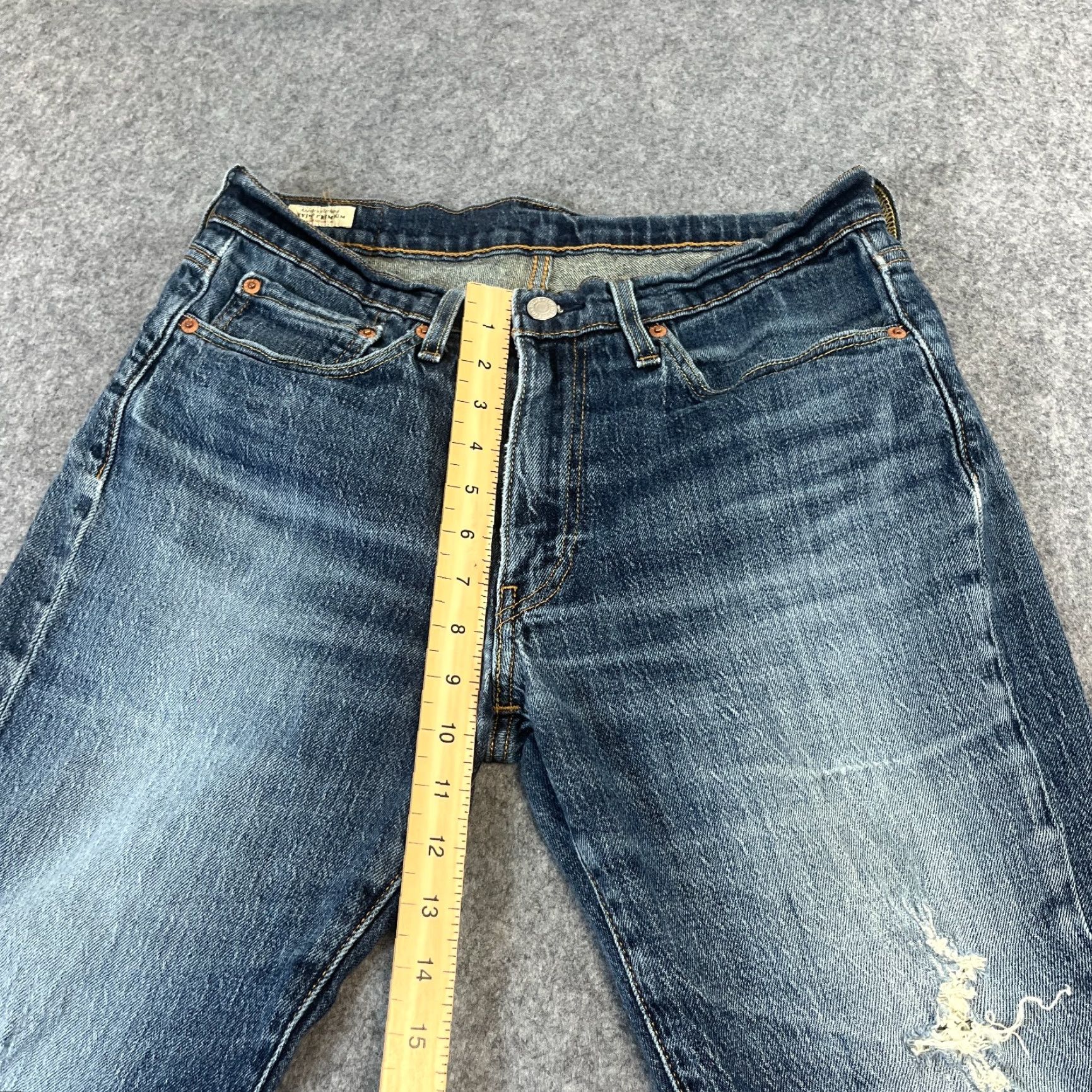 Levi's Levi's 514 Jeans Regular Straight 32 30 Dark Blue Whiskers Stretch Big E Mens Regular Denim Cotton Elastane Jeans | Levi's 514 Size US 32 / EU 48 - 5 Thumbnail