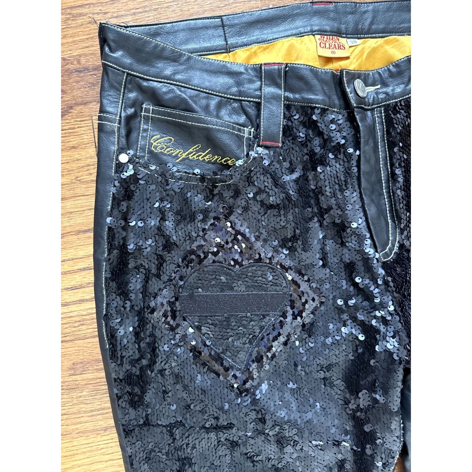Vintage When Smoke Clears WSC Sequin Pants Men’s Size 38 Regular 32in Inseam Black Chino Pants Mens Sequin Size US 38 / EU 54 - 5 Thumbnail