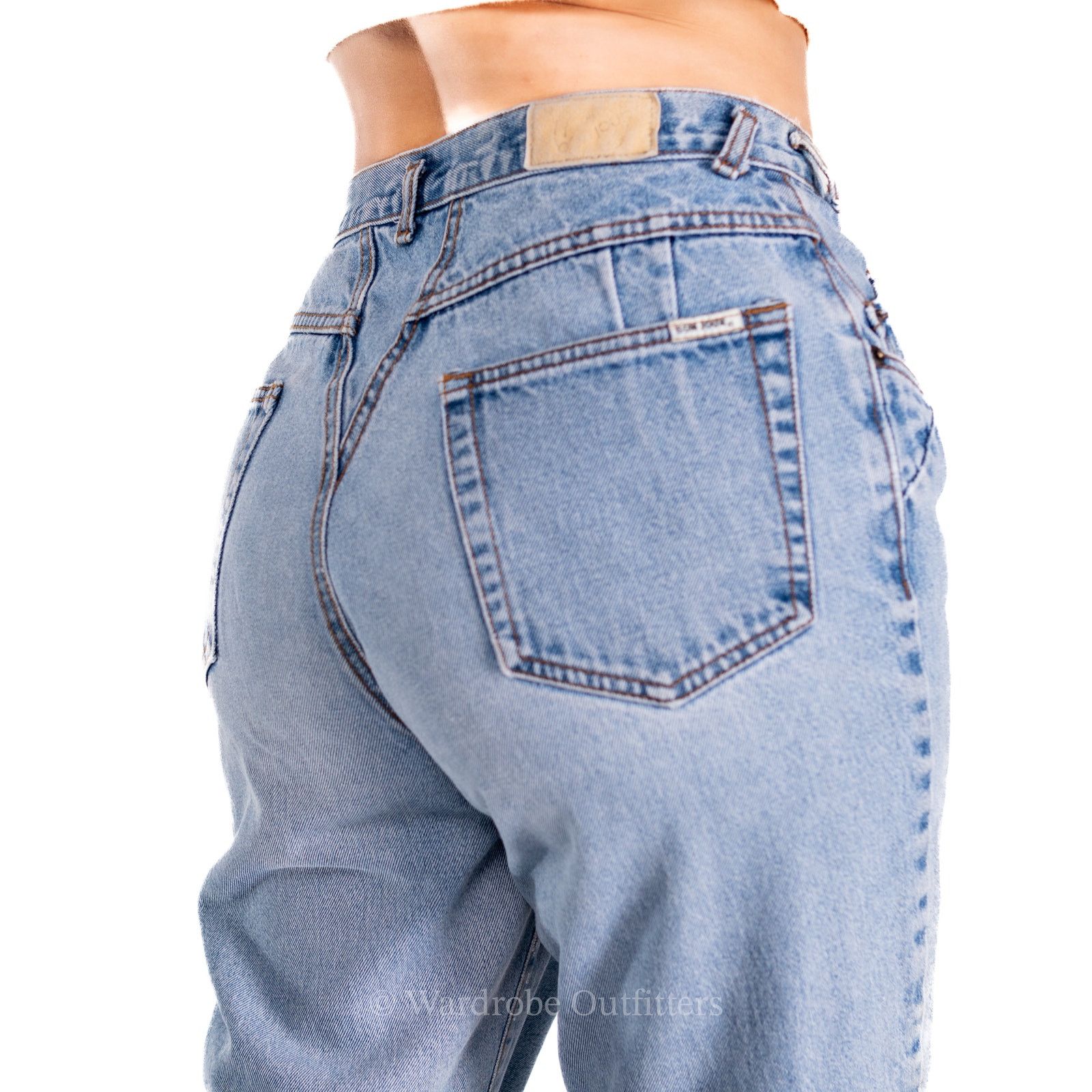 Vintage Vintage 90s Bonjour Light Wash Tapered Mom Jeans Size 30" / US 8 / IT 44 - 9 Thumbnail