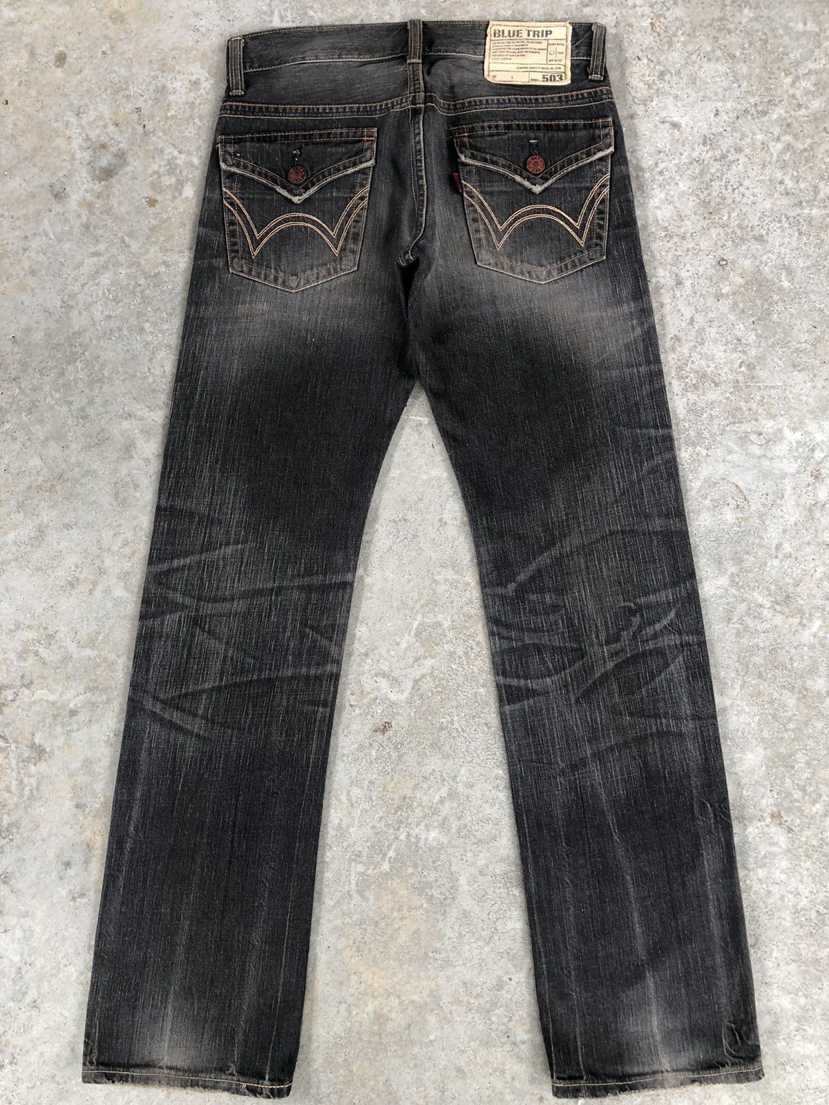 If Six Was Nine Edwin 503 Blue Trip Distressed Jeans Size US 32 / EU 48 - 2 Thumbnail