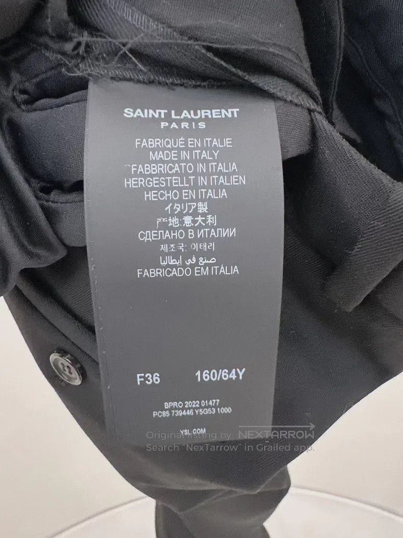 Saint Laurent Paris Saint Laurent Paris Black Flared Pants Size 35" - 6 Thumbnail