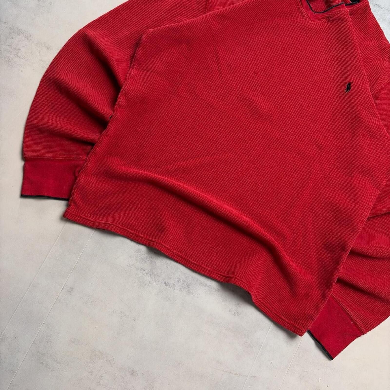 Polo Ralph Lauren Y2K Polo Ralph Lauren Long Sleeve Distressed Thermal Shirt Size US XL / EU 56 / 4 - 4 Thumbnail