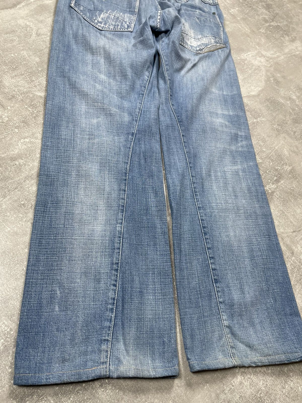 G-Star × Japanese Brand G-Star Raw Washed Blue Vintage Faded Denim Jeans Size US 34 / EU 50 - 5 Thumbnail
