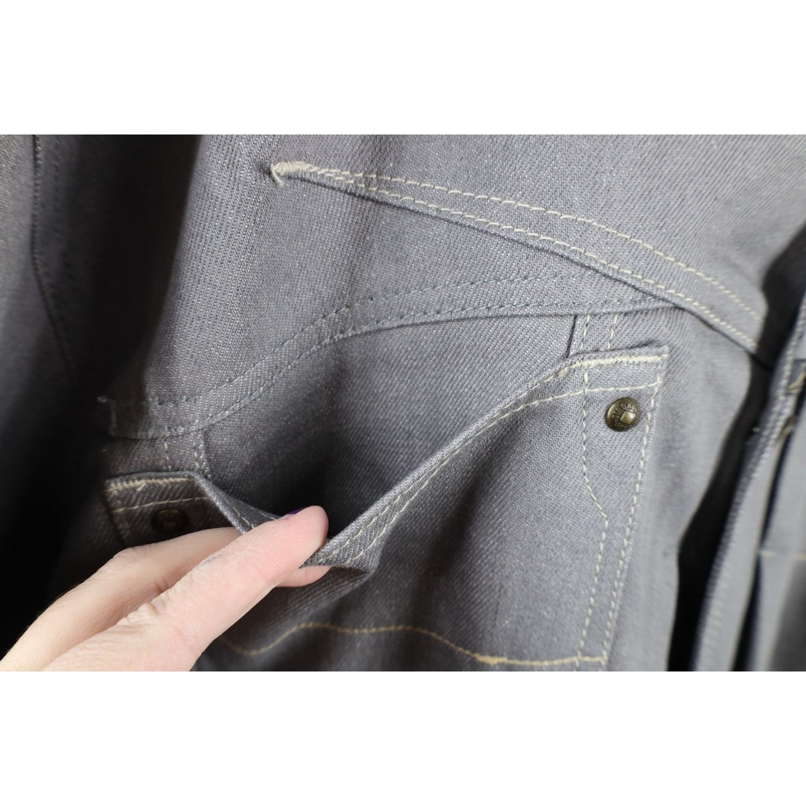 Marithe + Francois Girbaud × Vintage NOS Vintage 90s Marithe Francois Girbaud Denim Jacket 3XL Size US XXL / EU 58 / 5 - 7 Thumbnail